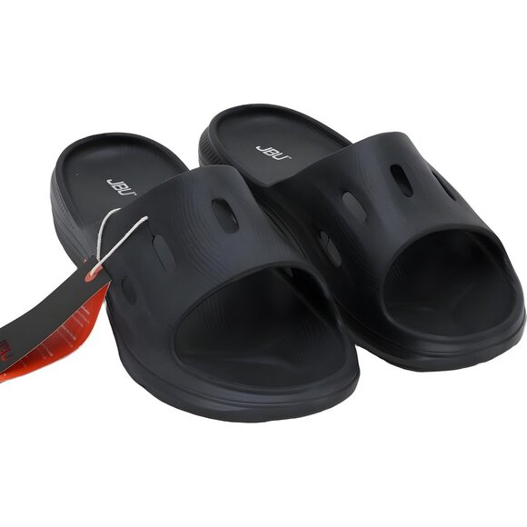 JBU Pillow Recovery Slide Sandals Black Comfort Slip-On Beach Pool Men's US 12 - Picture 5 of 6